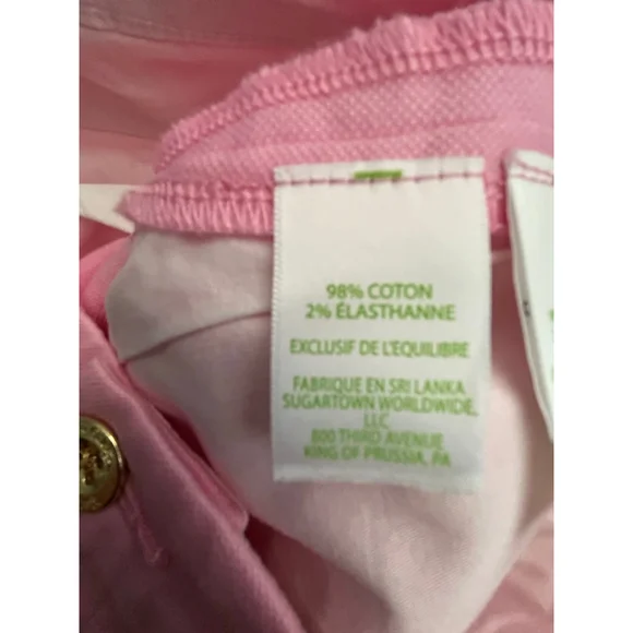 Women's Lilly Pulitzer Shorts Size 14 Pink Scalloped Hem - Picture 4 of 8